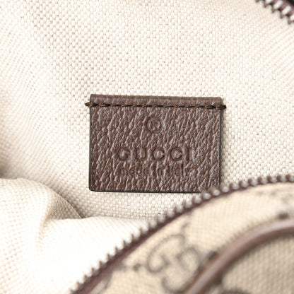 Gucci GG Supreme Monogram Mini Neo Vintage Double Zip Messenger Bag Beige New Acero Crop 6 of 9