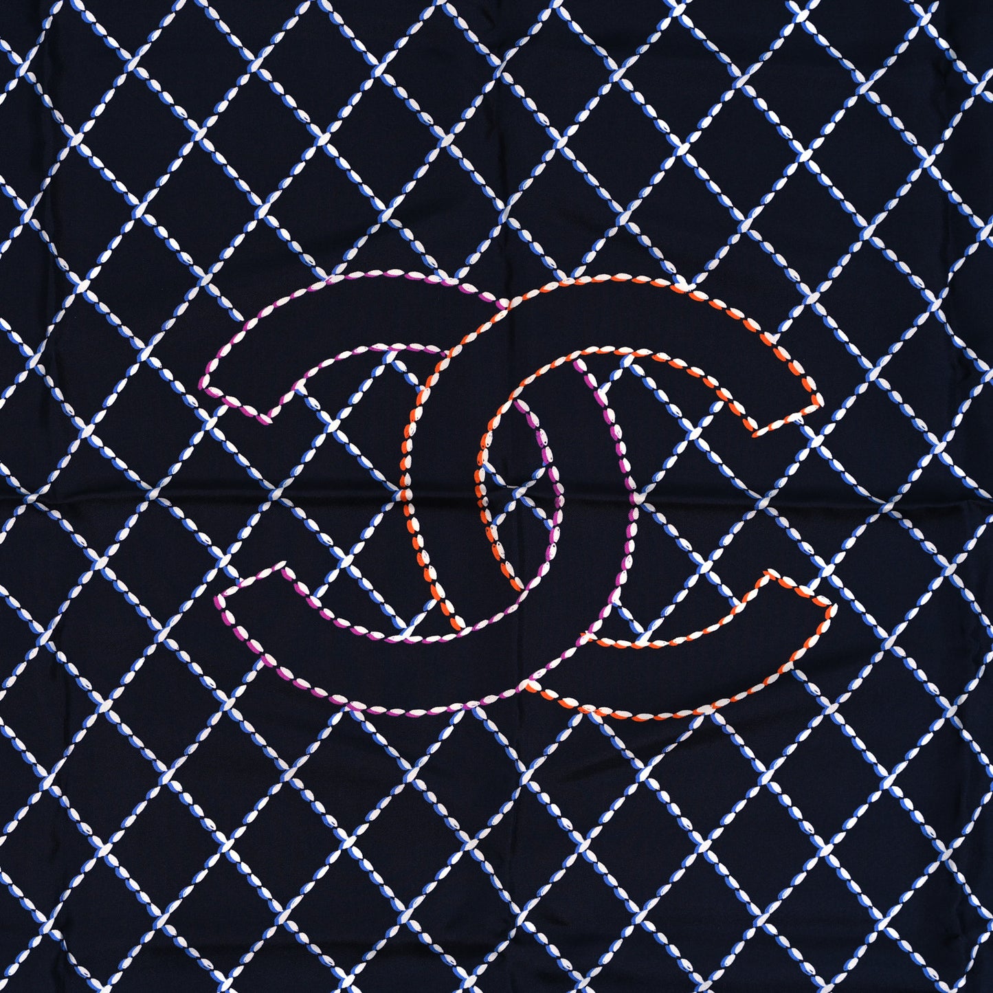 Silk CC Logo Square Scarf Multicolor