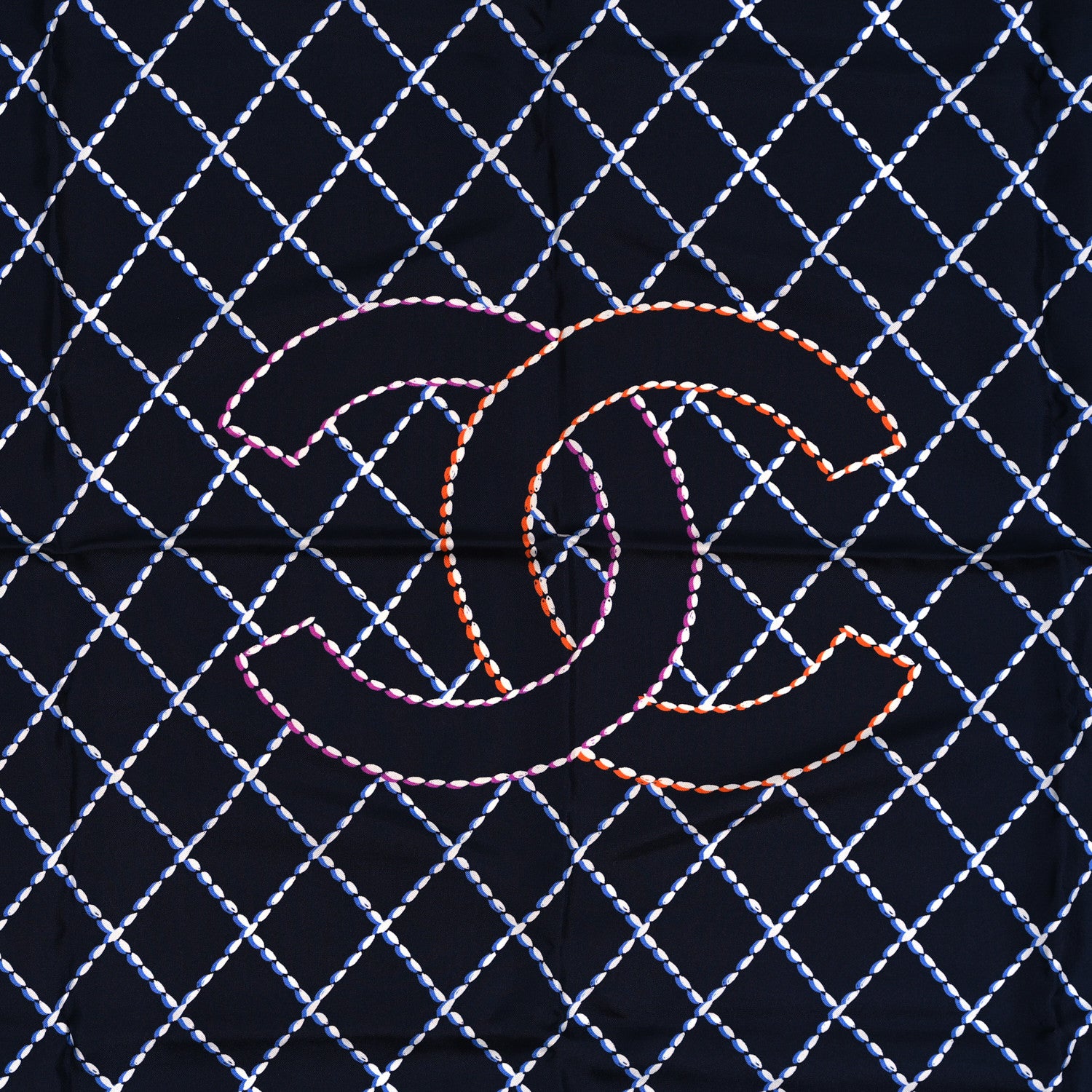 Chanel Silk CC Logo Square Scarf Multicolor 2 of 3