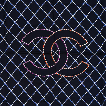 Chanel Silk CC Logo Square Scarf Multicolor 2 of 3