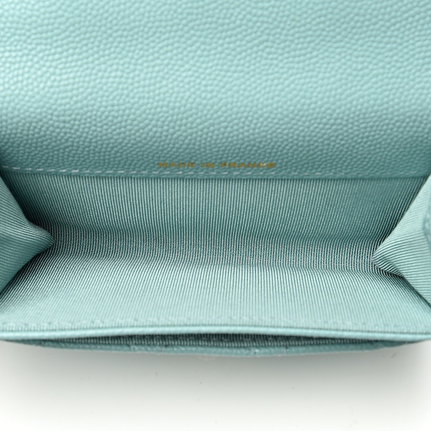 Chanel Caviar Quilted Flap Card Holder Wallet Blue 4 of 8