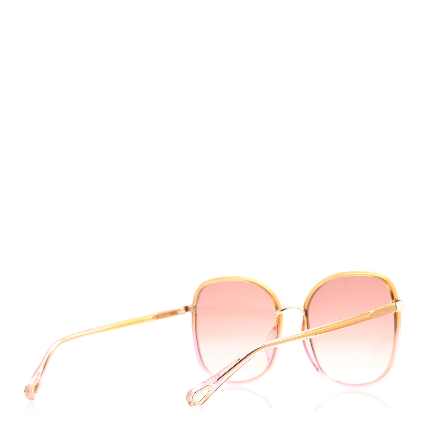 Chloe Oversized Square Sunglasses CH0031S Yellow Orange Pink 4 of 8