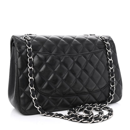 Chanel Lambskin Quilted Jumbo Double Flap Black 3 of 17
