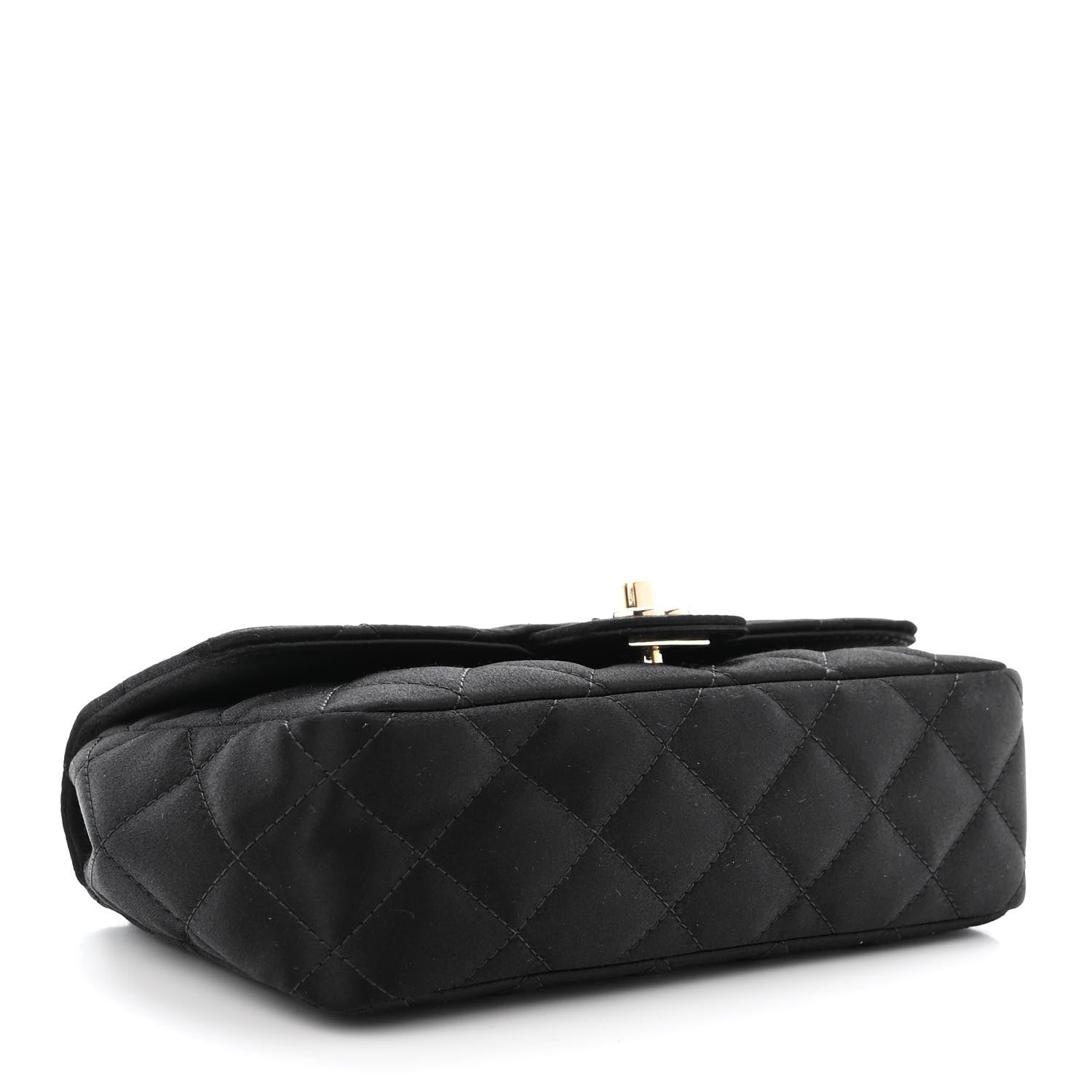 Chanel Satin Quilted Mini Rectangular Flap Black 4 of 11