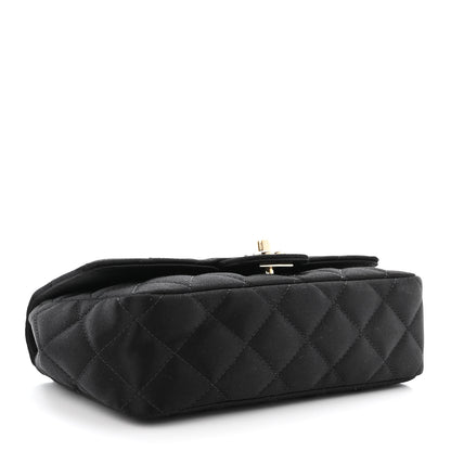 Chanel Satin Quilted Mini Rectangular Flap Black 4 of 11