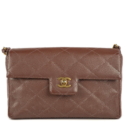 Chanel Metallic Caviar Quilted Medium Single Flap Brown 1 of 9