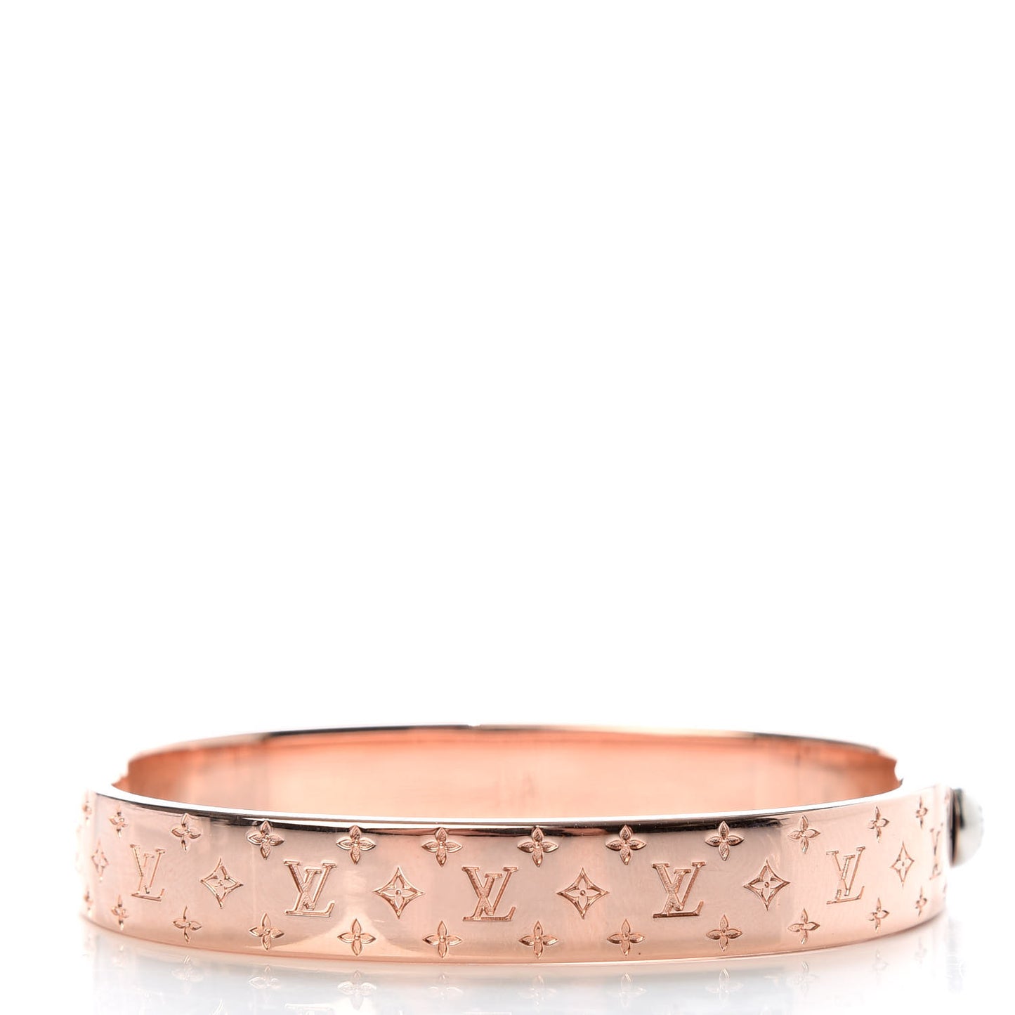 Brass Monogram Nanogram Cuff S Pink Gold