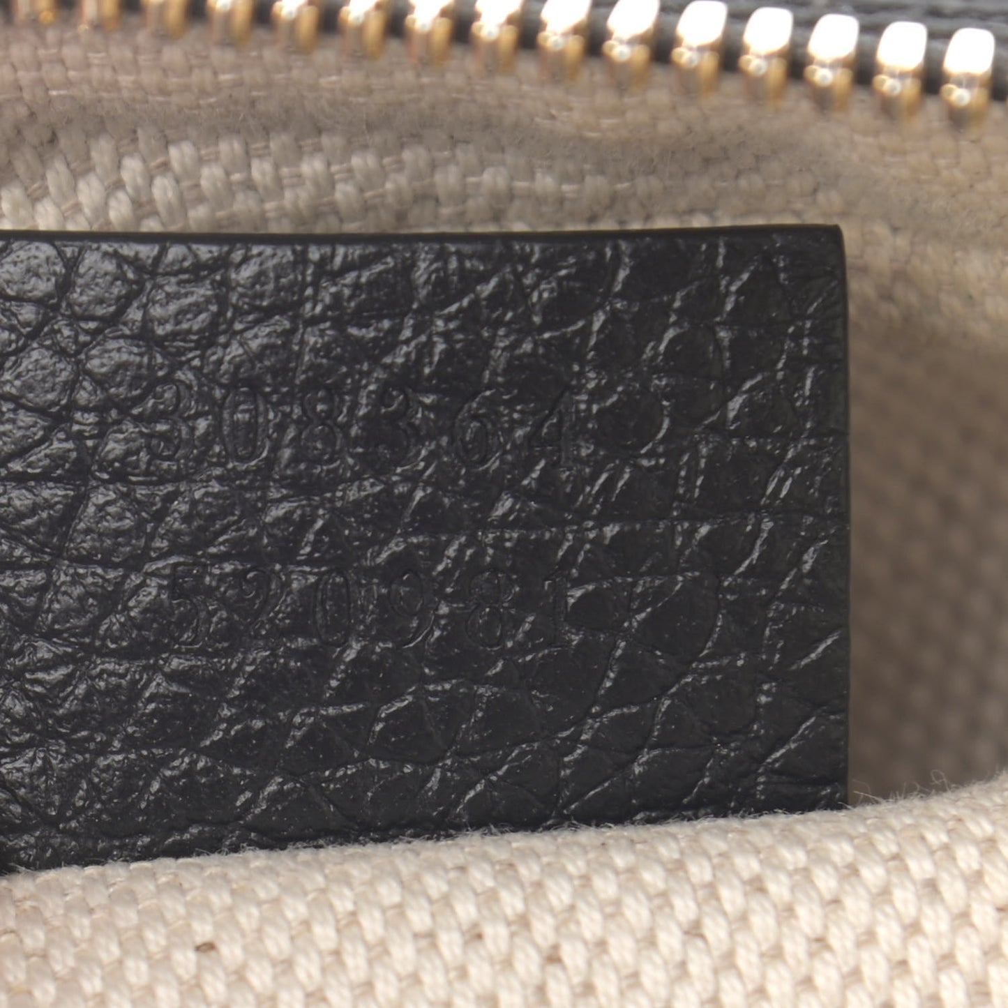 Pebbled Calfskin Small Soho Disco Bag Black