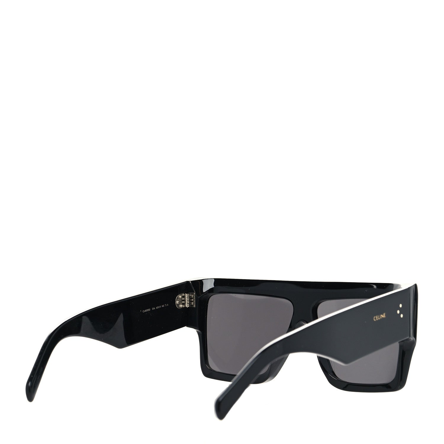 Celine Acetate Chunky Rectangle Sunglasses CL 40092I Black 4 of 7