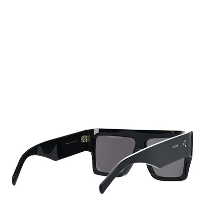 Celine Acetate Chunky Rectangle Sunglasses CL 40092I Black 4 of 7
