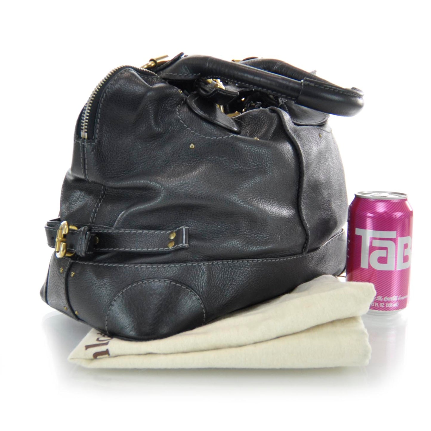 Leather Paddington Tote Black