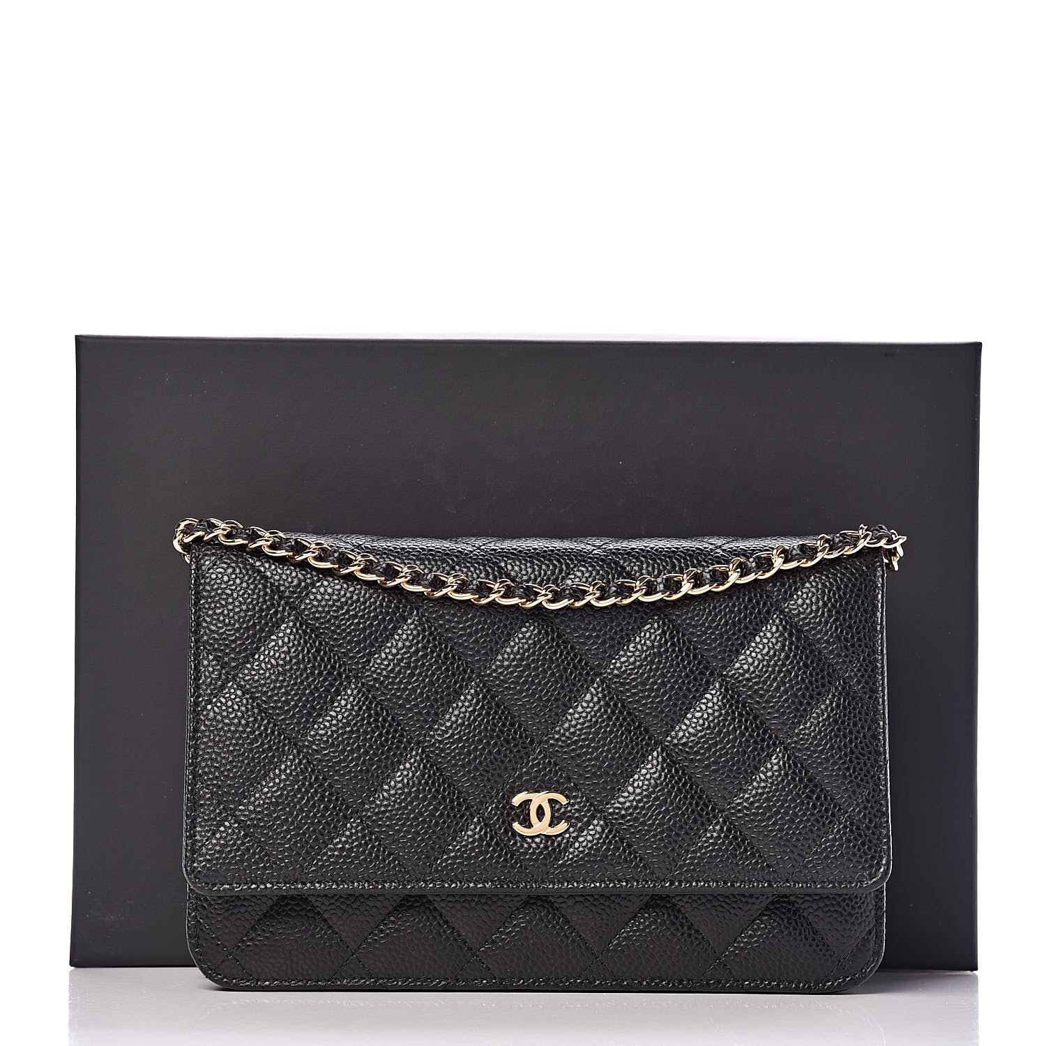 Chanel Caviar Quilted Wallet On Chain WOC Black 12 of 12