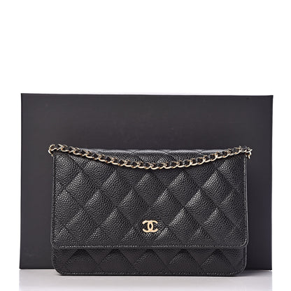 Chanel Caviar Quilted Wallet On Chain WOC Black 12 of 12