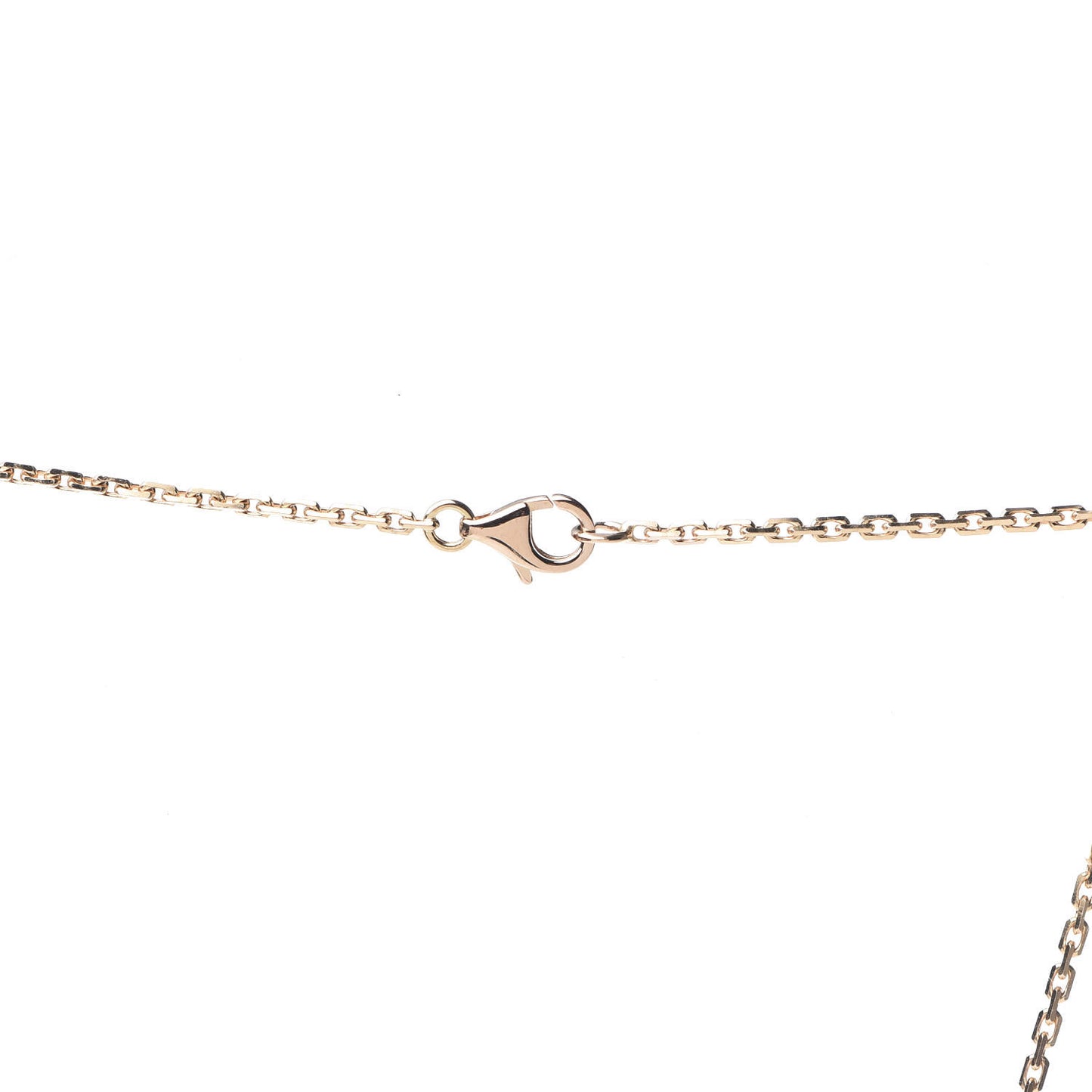 18K Pink Gold 3 Diamonds LOVE Pendant Necklace