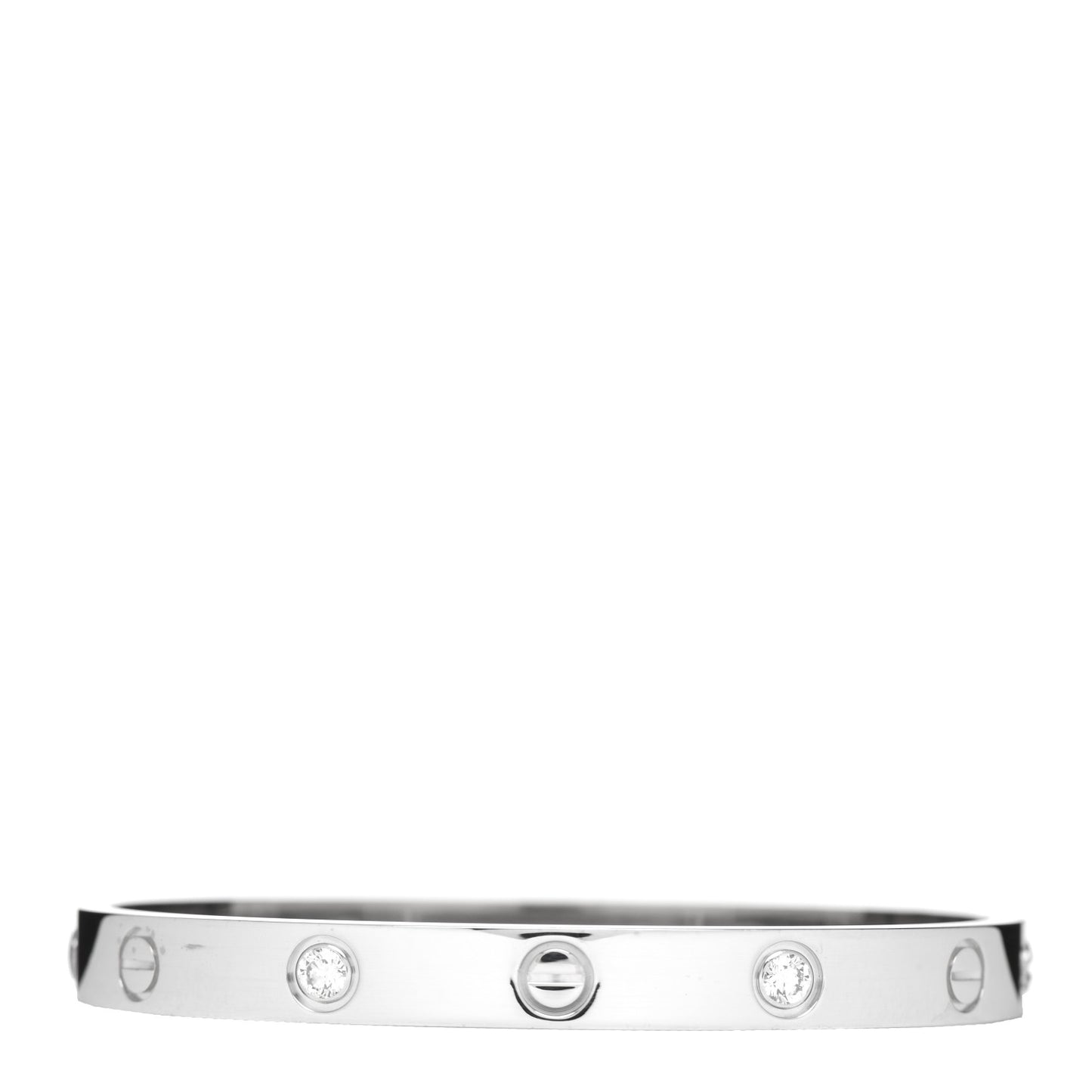 18K White Gold 4 Diamond LOVE Bracelet 16