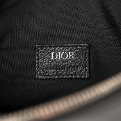 Christian Dior Grained Calfskin Mens Saddle Bag Black 6 of 10