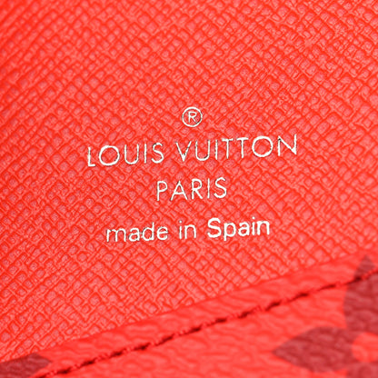 Louis Vuitton Monogram Pocket Organizer NM Khaki Green Vermillion Red 6 of 7