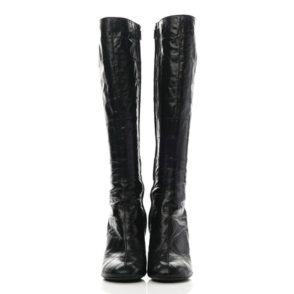 Louis Vuitton Eel Instinct High Boots 40 Black 2 of 12