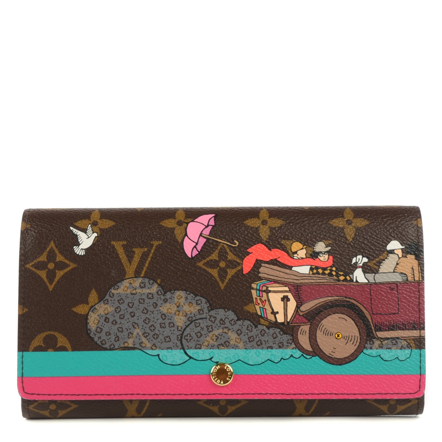 Monogram 2015 Christmas Animation Sarah Wallet Hibiscus