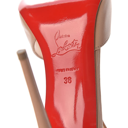 Christian Louboutin Shiny Nappa Catchy One 100 Pumps 38 Nude 6 of 8