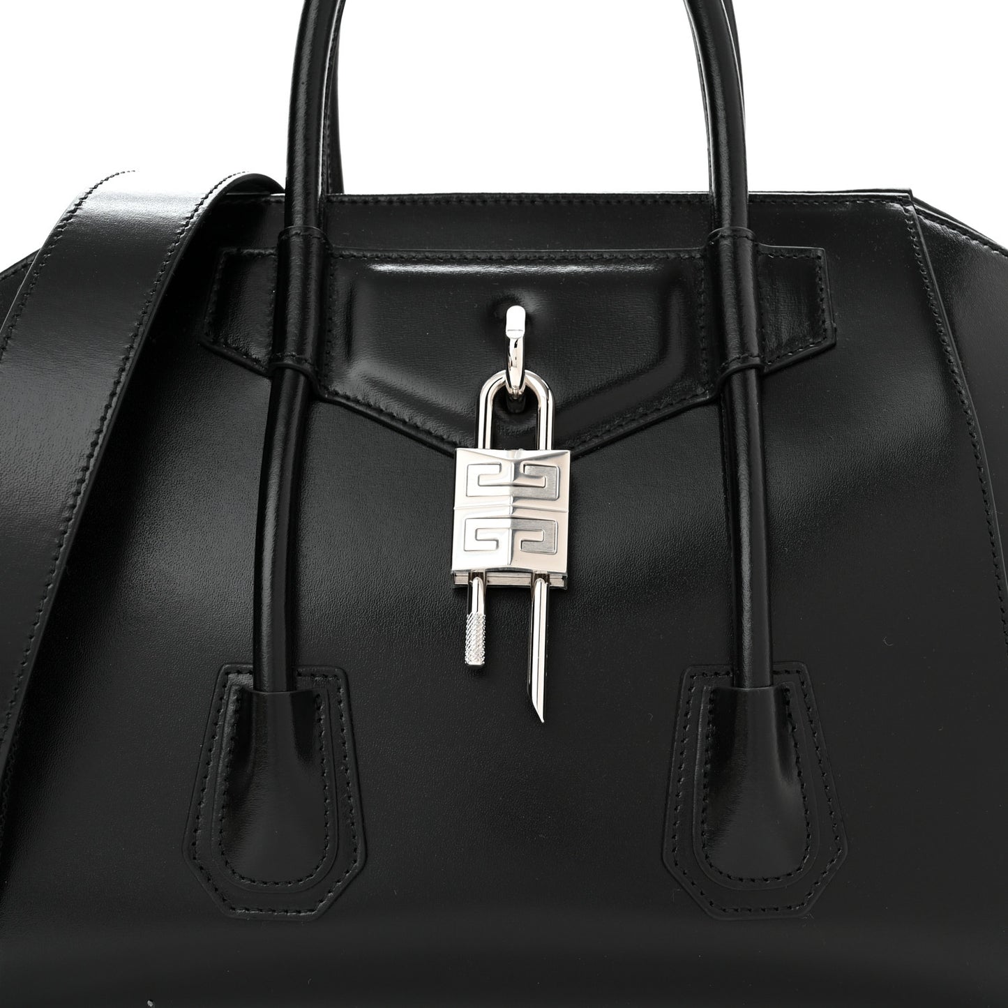 Box Calfskin Small Lock Antigona Shoulder Bag