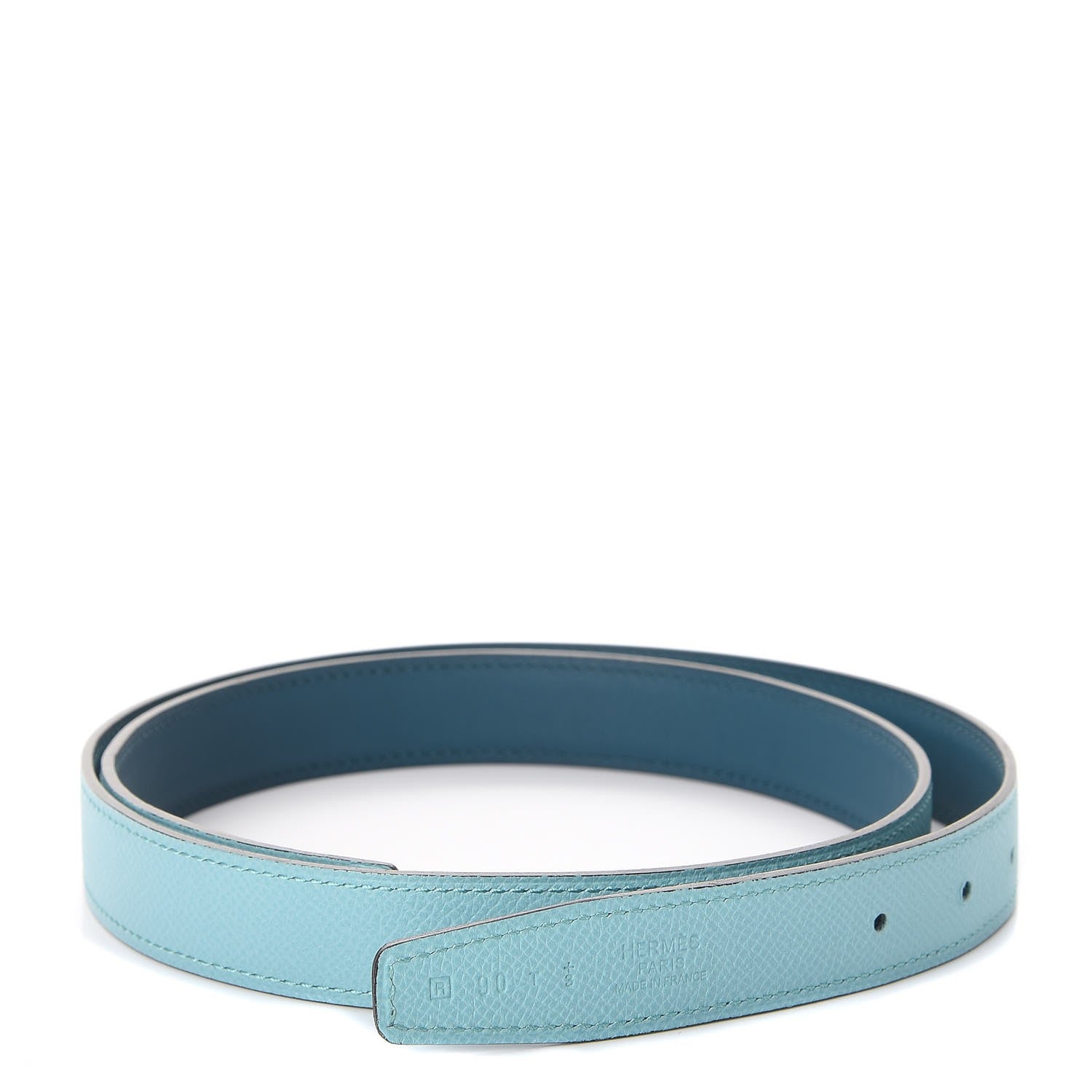 Hermes Epsom Swift 24mm Belt Strap 90 Colvert Bleu Atoll 1 of 6