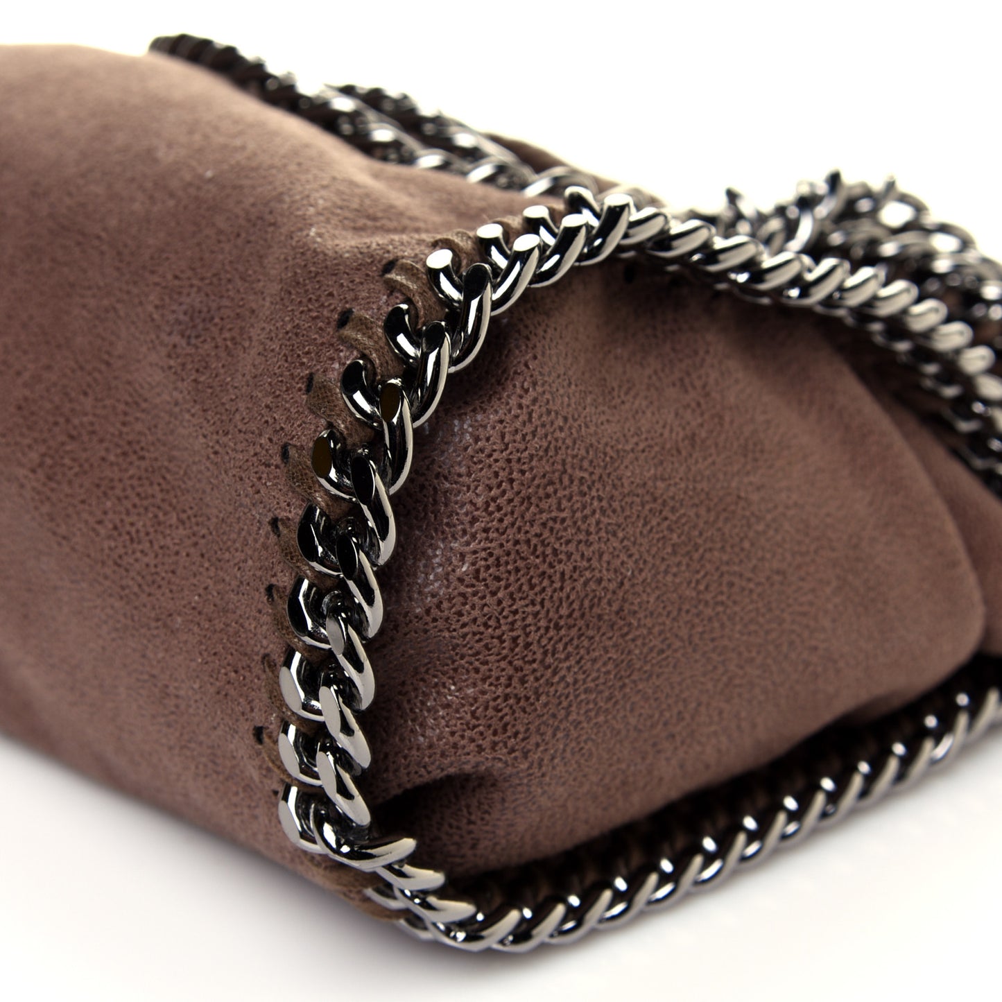 Shaggy Deer Mini Falabella Fold Over Tote Taupe