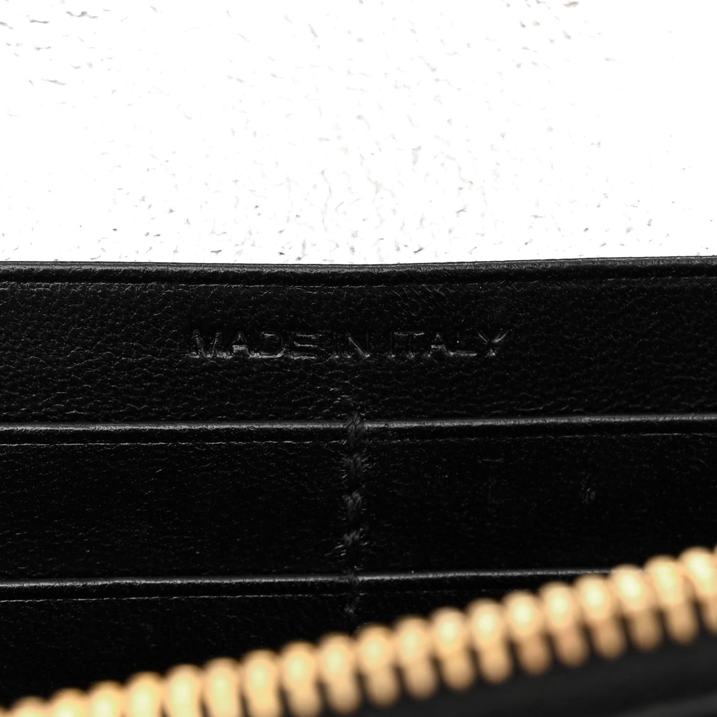 Metallic Calfskin Monogram Chain Wallet Platine