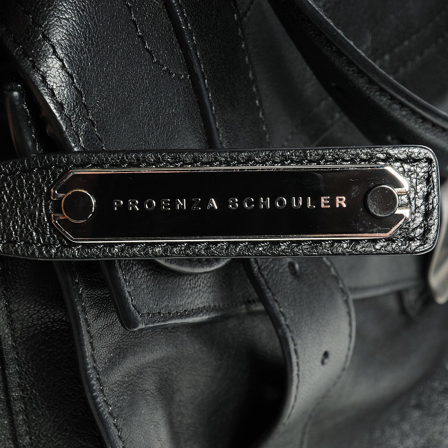 Leather PS1 Tote Black