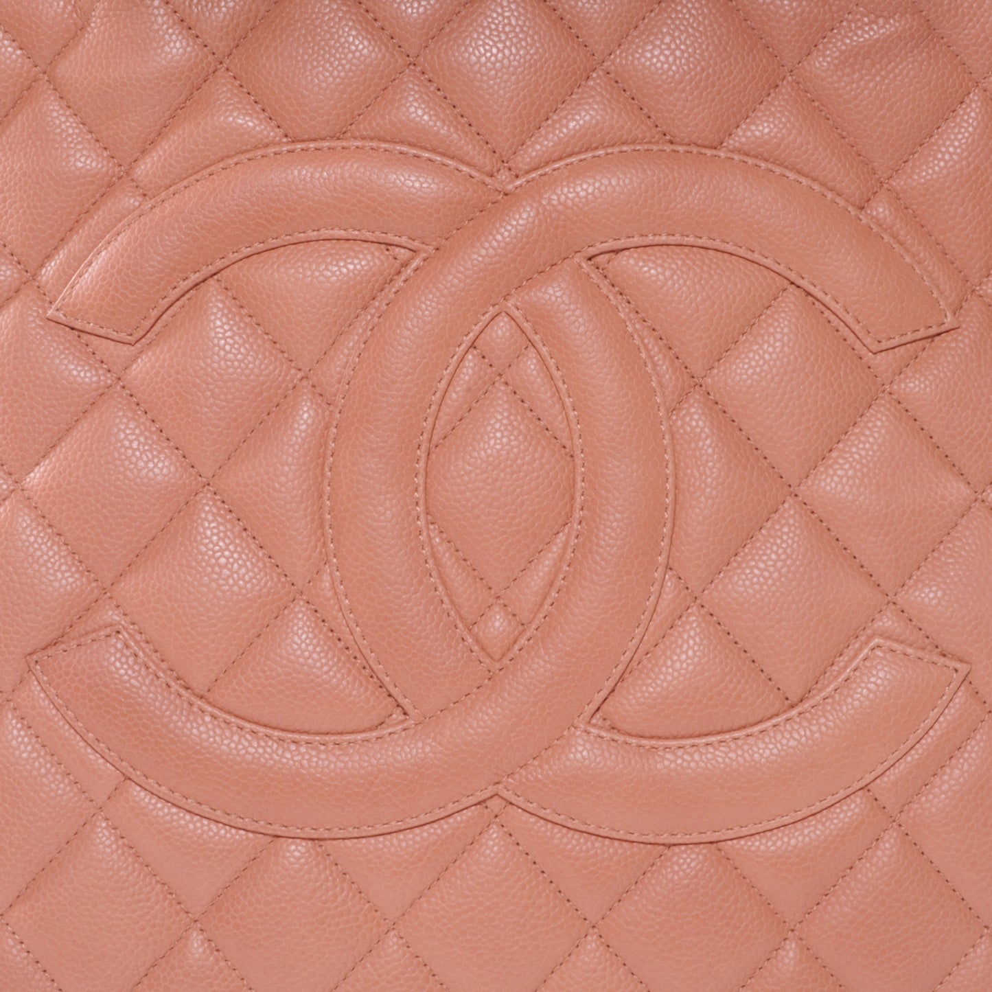 Caviar Medallion Tote Salmon Pink