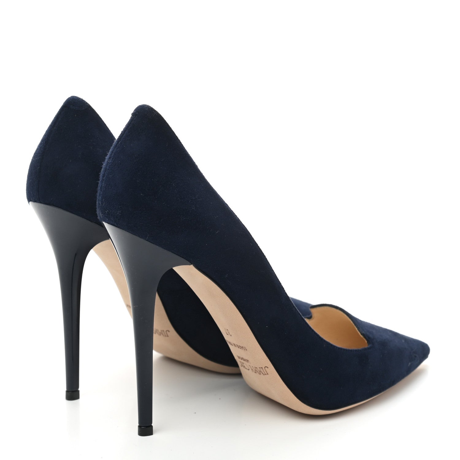 Jimmy Choo Suede Alia 115 Pumps 37 Navy 4 of 7