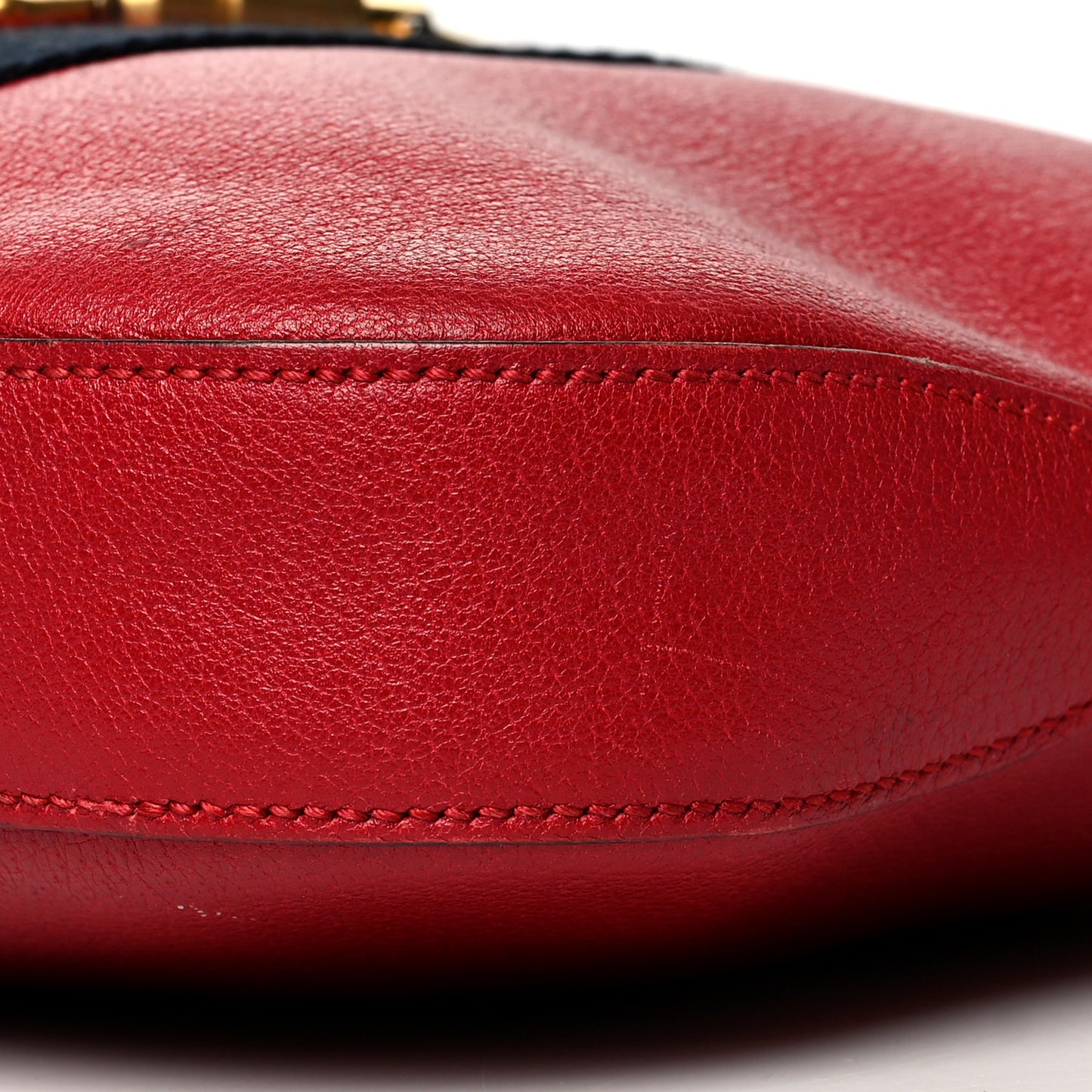 Soft Grained Calfskin Web Medium Jackie Hobo Red