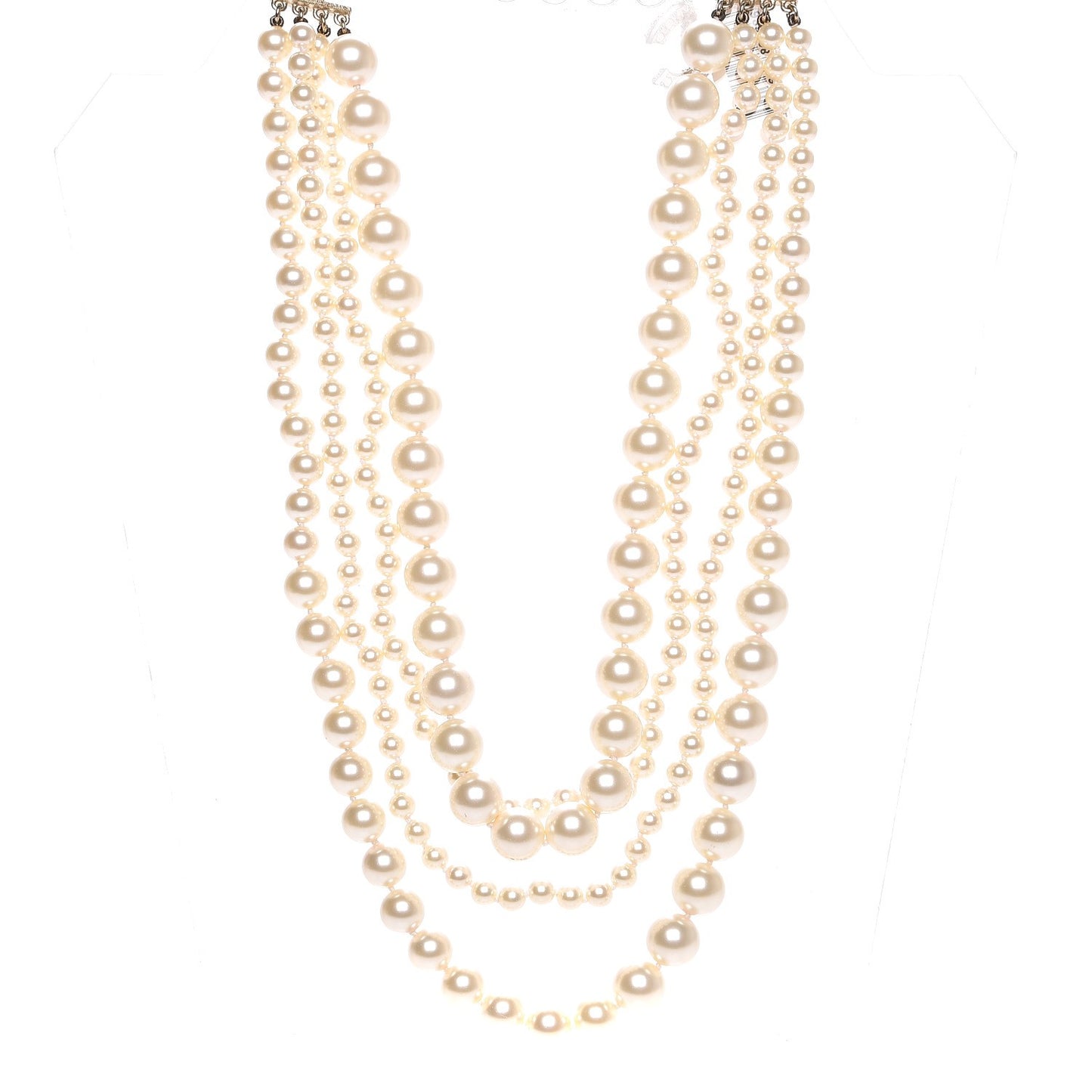 Pearl CC Multistrand Necklace Gold