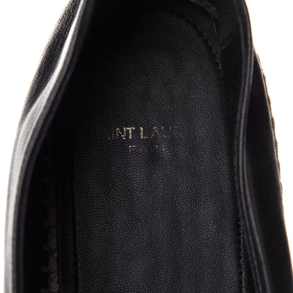 Saint Laurent Lambskin Monogram Espadrilles 41 Black 9 of 10