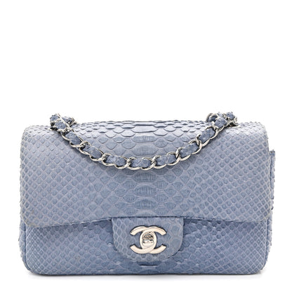 Chanel Snakeskin Mini Rectangular Flap Blue 1 of 11