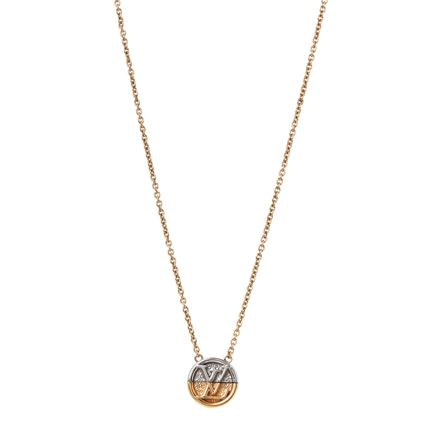 Metal L to V Necklace Gold Silver