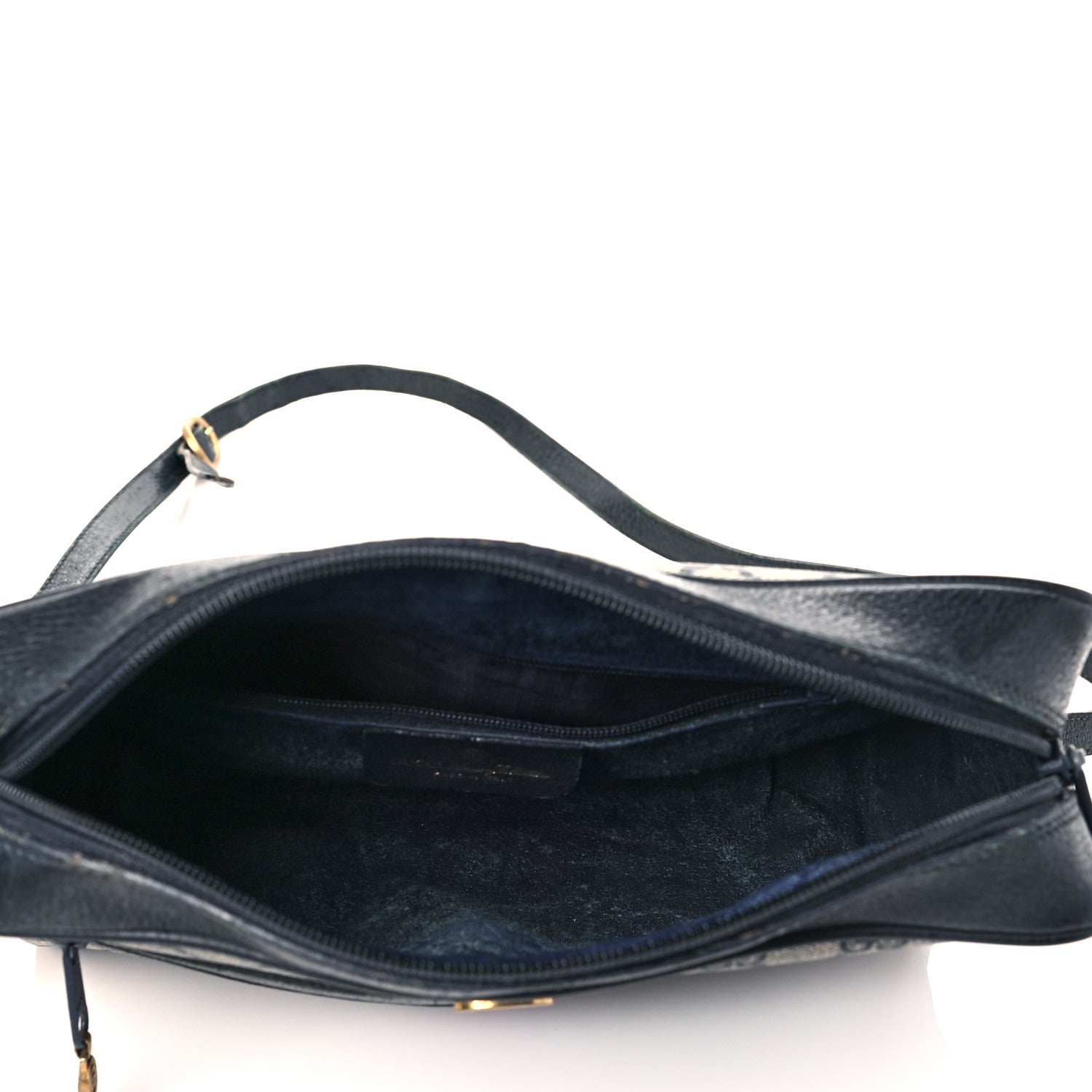 Gucci GG Plus Monogram Canvas Web Shoulder Bag Blue 4 of 14