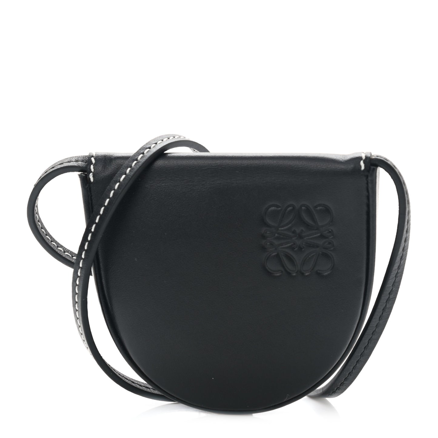 Soft Calfskin Mini Heel Pouch Black