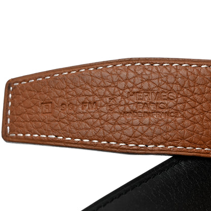 Hermes Swift Togo 32mm H Belt 90 Black Gold 6 of 10