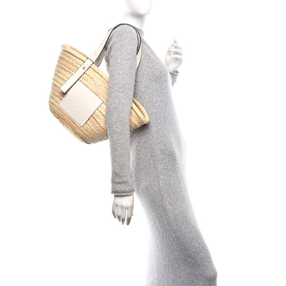 Loewe Raffia Small Basket Tote Bag Natural White 2 of 11