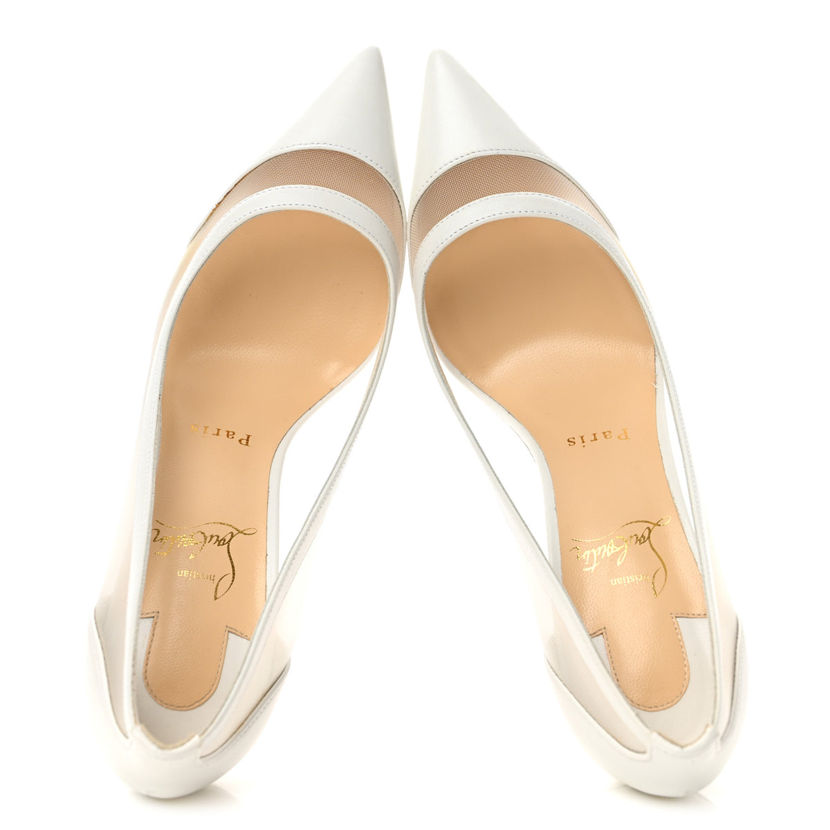 Christian Louboutin Kid Rete Galativi 85 Pumps 37 White 2 of 11