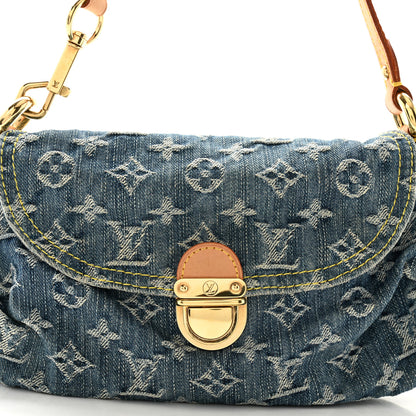 Louis Vuitton Monogram Denim Mini Pleaty Blue 7 of 12