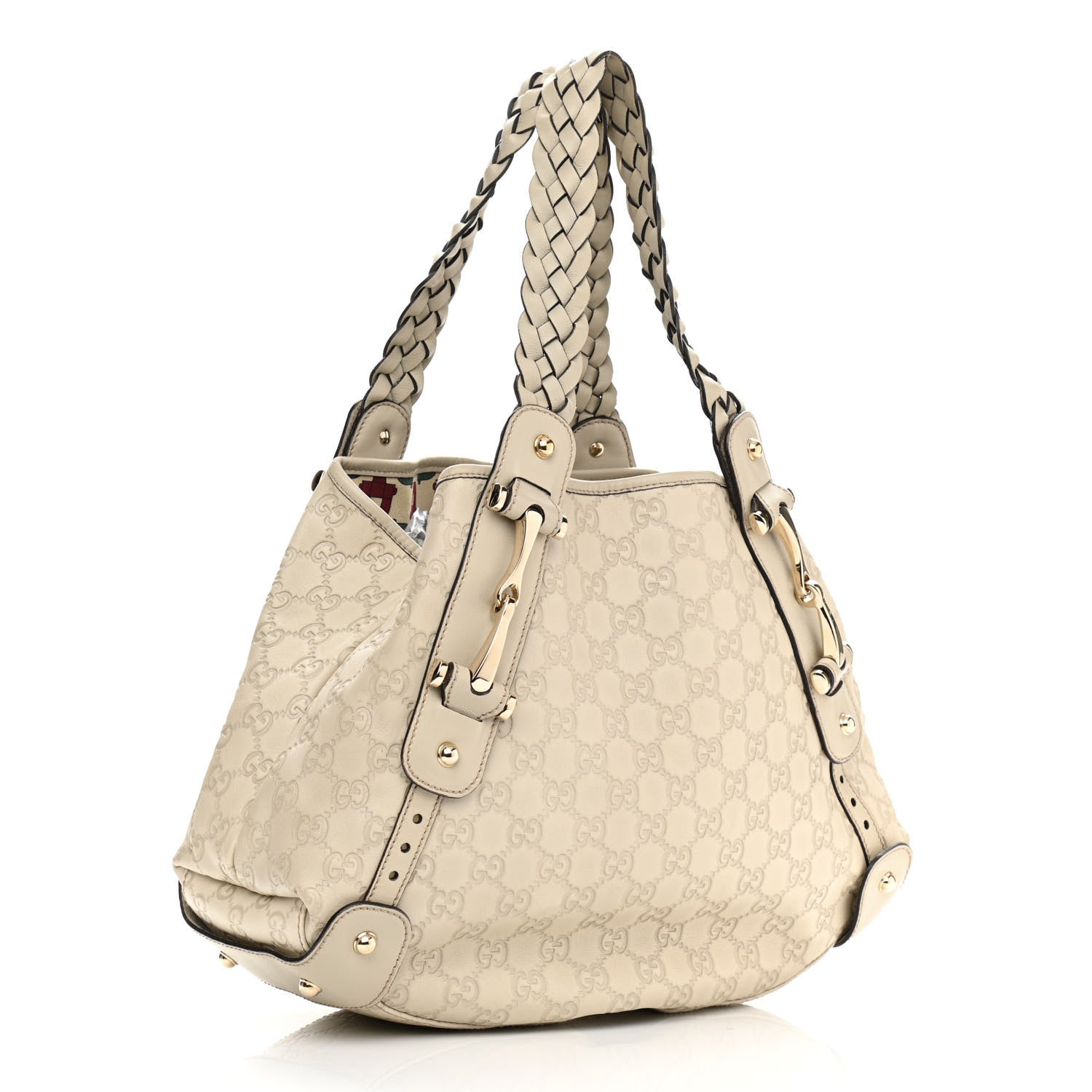 Gucci Guccissima Small Pelham Shoulder Bag Off White 2 of 13