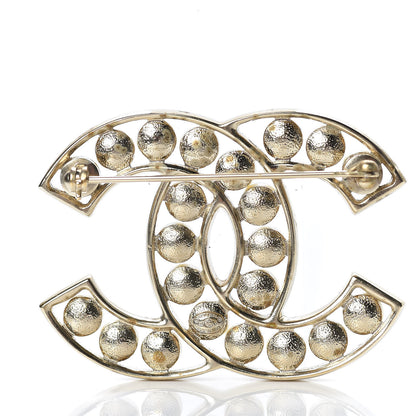 Chanel Pearl CC Brooch Gold 3 of 9
