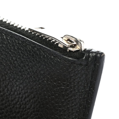 Saint Laurent Grained Calfskin 5 Fragments Zip Pouch Card Holder Black 11 of 12