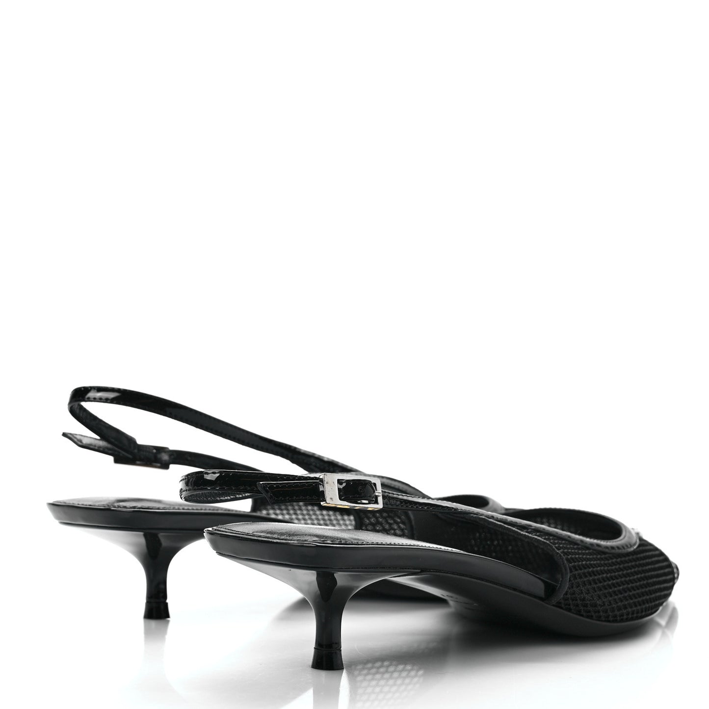 Mesh Oxalis Slingback Pumps 37 Black
