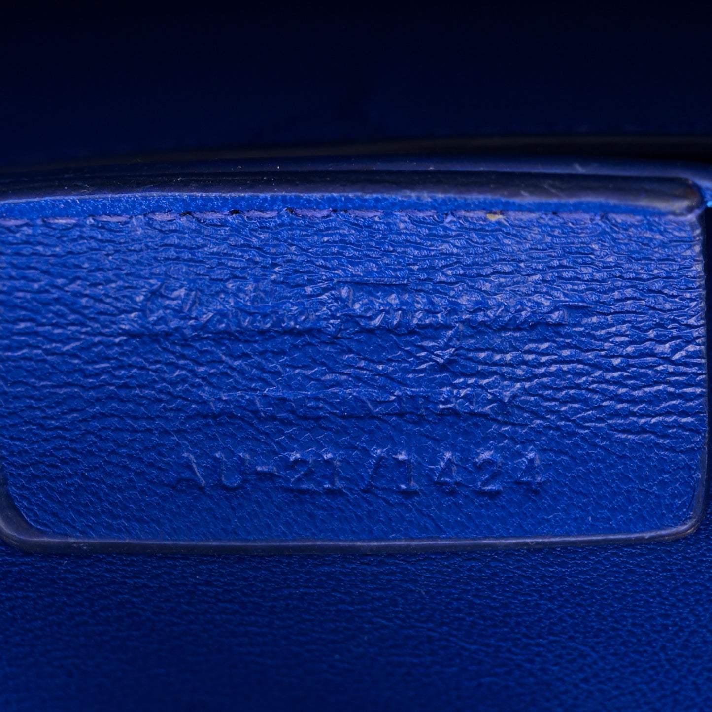 Hammered Calfskin Small The Studio Box Bag Lapis Lazuli