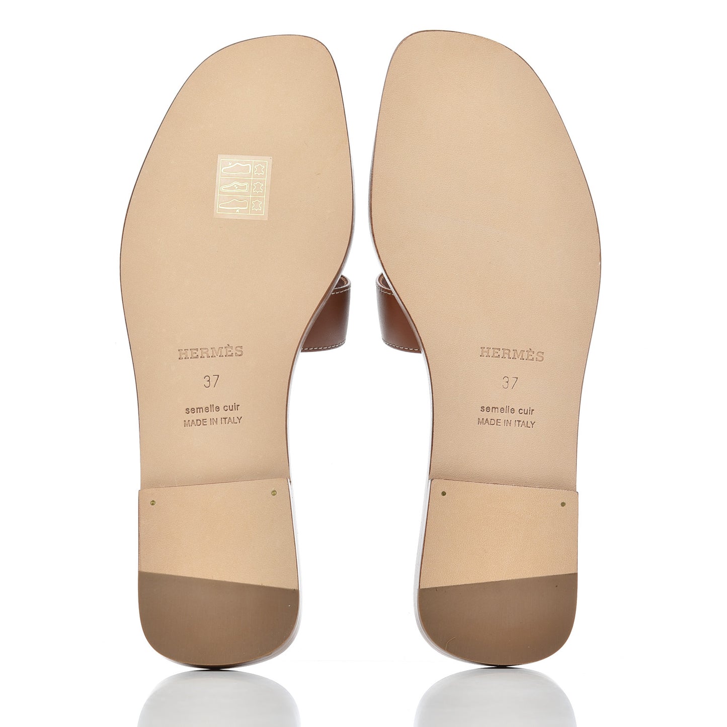 Box Calfskin Oran Sandals 37 Gold