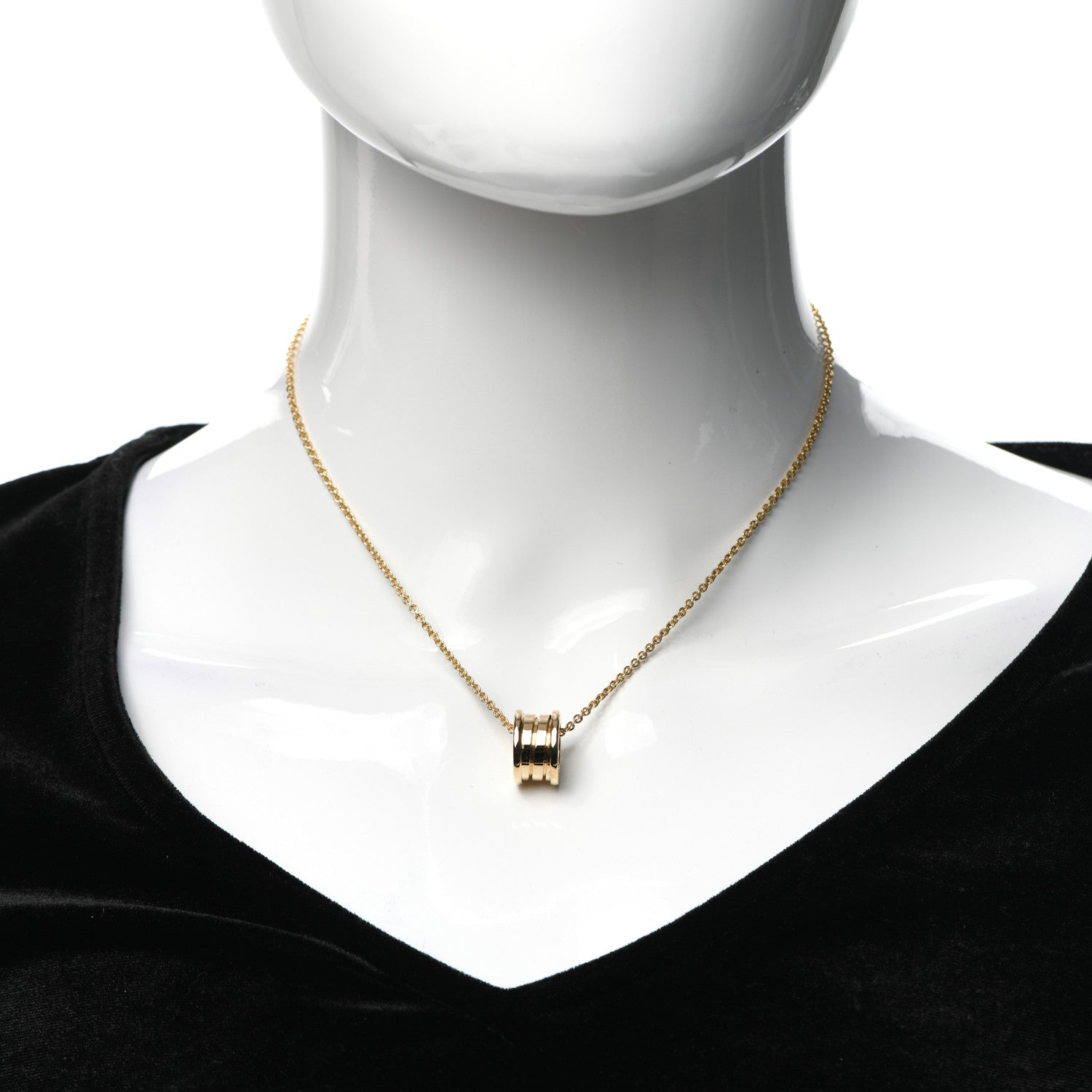 Bulgari 18K Yellow Gold B.Zero1 Pendant Necklace 2 of 4