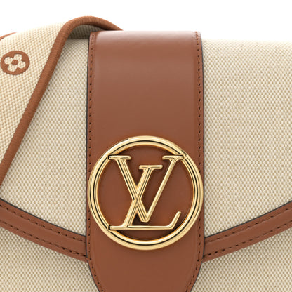 Louis Vuitton Canvas Smooth Calfskin LV Pont 9 Soft MM Caramel Brown 7 of 12